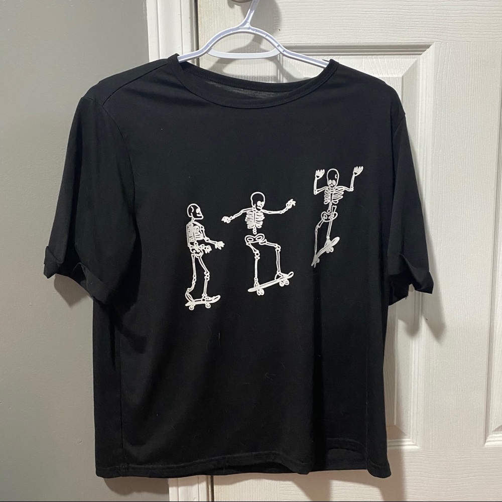 Skeletons skateboarding shirt